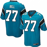 Nike Men & Women & Youth Panthers #77 Bell Blue Team Color Game Jersey,baseball caps,new era cap wholesale,wholesale hats
